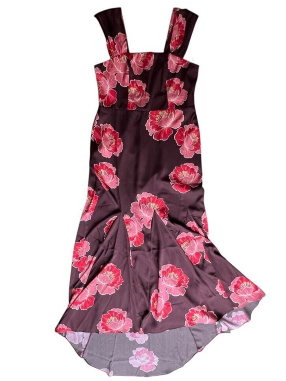 Formal Dress 12 Y2K Large Gown Tropical Prom Maxi Cruise Hawaiian Floral Elegant - Picture 11 of 13